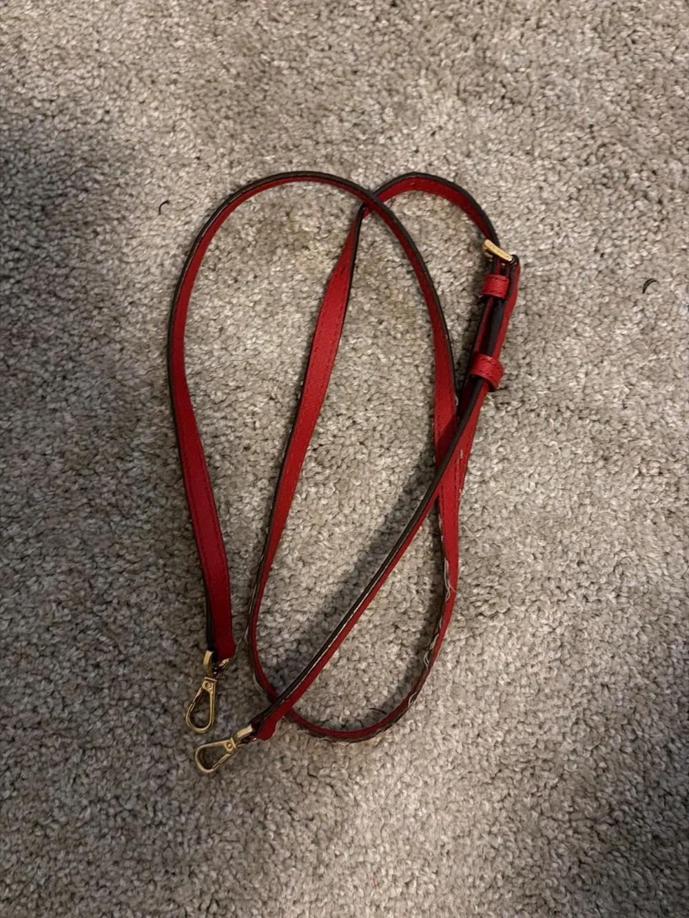Michael Kors Brown Tote with Red Trim and Handles